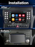 Lecteur DVD de voiture Erisin ES9140S 7 pouces Android 16 8 Go 128 Go pour Mercedes SLK R171 W171 avec CarPlay sans fil, DSP, 4G, GPS, radio