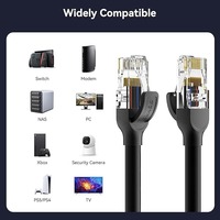 Kabel Patch Ethernet Cat6 Cat5e RJ45 Berlapis Emas 1m 2m 3m 5m 10m 40m UTP FTP SFTP Terproteksi 1Gbps Kabel LAN