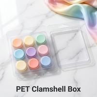 Emballage en blister PET écologique personnalisé, boîte d'emballage en forme de coquille pour la cire fondue, les appâts de pêche, les quincailleries