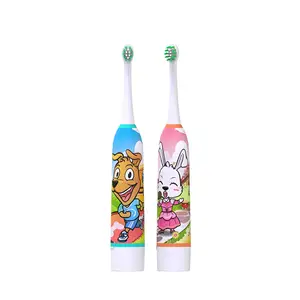 High quality toothbrushes manufacturer kid small brush head battery vibration automatic children cartoon electric toothbrush