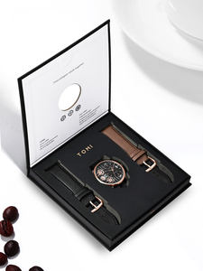 Montres à quartz pour hommes TOMI T106 haut de gamme, simples, avec bracelet en <span class=keywords><strong>cuir</strong></span> personnalisé, boîtier en alliage, vente en gros de montres-bracelets pour hommes - Product Image 1