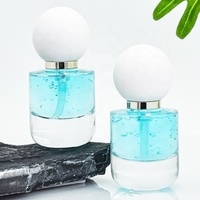 Sérum d'essence de luxe, parfum, huile essentielle, lotion, vaporisateur, flacon personnalisable de 30 ml, cylindrique, rond, en verre transparent, fond épais