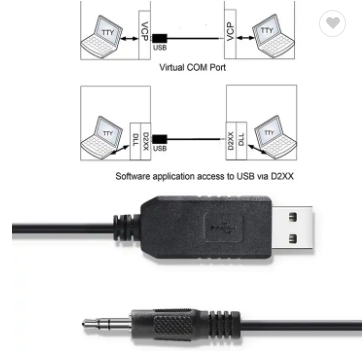 Ftdi Usb Rs232 to Trs 3.5mm Audio Jack Galileo Serial Program Console Cable