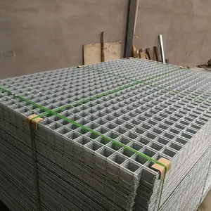 Paneles de malla de alambre soldado de acero inoxidable galvanizado, 350g/m2, 3mm, 8 calibres, 75x75mm, 3x3, 2x2, 2x4, 4x4