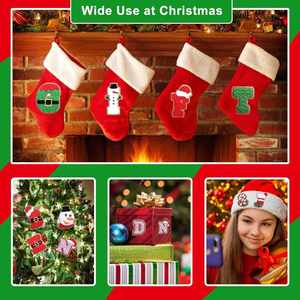 Wholesale Custom Merry Christmas <b>Patch</b> Gingerbread Grinchy Santa Christmas Tree Heat Transfer Sequin Iron on Chenille <b>Patches</b> - Product Image 4