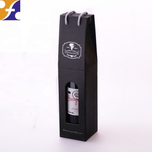 Boîte-cadeau pliable en carton avec logo personnalisé emballage de sac pour bouteille unique champagne vodka liqueur whisky vin verre - Product Image 4