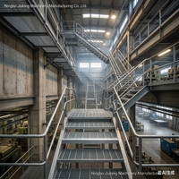 Marchepied d'escalier en acier galvanisé à chaud JT1-JT8, marchepied d'escalier en acier pour structure industrielle