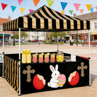 Tente de marché extérieure imperméable pour le festival de Pâques, abri en tissu Oxford 600D, logo personnalisé, tente pop-up résistante au vent, cadre