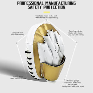 Cible de <span class=keywords><strong>boxe</strong></span> professionnelle de petite taille, en cuir microfibre épais, précision, vitesse, sparring, cible incurvée pour les pieds - Product Image 5