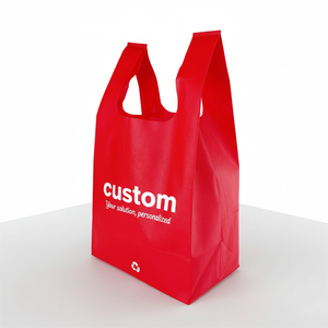 Sac fourre-tout en tissu non tissé écologique et recyclable, imprimé sur mesure, avec logo, pour les courses et le commerce de détail - Product Image 2