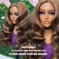Perruques de Cheveux Humains Vierge Ondulés Bouclés Transparent HD Lace Front pour Femmes Noires Cheveux Brésiliens Bruts Perruques HD Lace