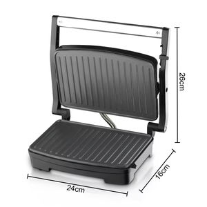 Parrilla eléctrica de contacto de acero inoxidable para interiores, prensa para sándwiches, parrilla para panini con control de termostato - Product Image 6