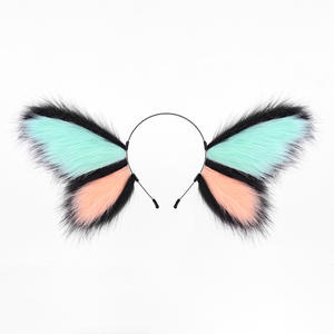 Fascia per capelli POWER Beast: Adorabile fascia in peluche con orecchie da gatto, farfalla vivace e orecchie da volpe per cosplay. Ideale per gli appassionati di cosplay. - Product Image 4