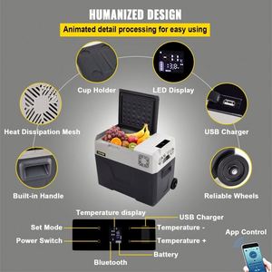 Car Refrigerator 50L <b>Compressor</b> Portable Small Refrigerator Car Refrigerator Freezer Vehicle Car Truck RV Boat <b>Mini</b> Electric - Product Image 5
