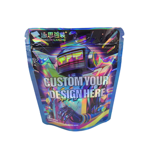 מיילר שקיות אריזה לעמוד כיס 3.5 <span class=keywords><strong>Ziplock</strong></span> מודפס מזון אחסון קטן ילד מיקוד לוגו לשימוש חוזר הולוגרפית ריח שקיות - Product Image 3