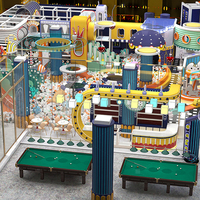 Kinder-Indoor-Spielplatz Umweltfreundliche Vergnügungspark-Ausrüstung Labyrinth Bällebad Trampolin Ninja-Parcours Schutznetz