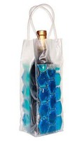 Sac isotherme en PVC transparent rempli de gelée, nouveau modèle 2025, pour bouteilles, glacière