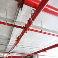Tuyau principal d'incendie de grand diamètre 8" 10" 12" 16" ERW sans soudure SCH40 A795 revêtu d'époxy rouge