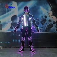 WL-204 DMX sans fil contrôlé lumière LED Tron Costume de danse Costume Lightbalance vêtements adulte néon veste pour spectacle