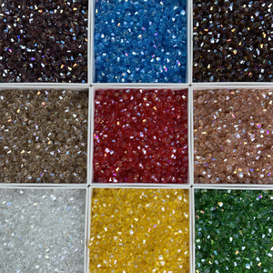 Multi Color Shiny Faceted Glass <strong>Beads</strong> Loose Spacer Bicone Crystals <strong>Beads</strong> for DIY Bracelet <strong>Jewelry</strong> <strong>Making</strong> Accessories - Product Image 2
