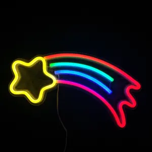 Neon tubes Wall Signs meteor Light Art Neon Sign for Home Decoration,Bedroom, Lounge decoration