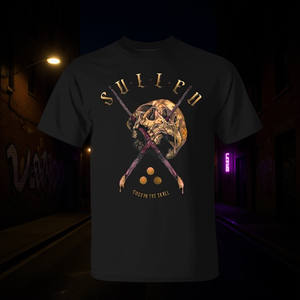 T-shirt Sullen Golden Skull nera con scollo rotondo e design grafico, abbigliamento da uomo - Product Image 3