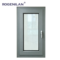 Fenêtres à battants modernes Rogenilan en aluminium à double vitrage étanche avec vitrage Low-E et moustiquaire