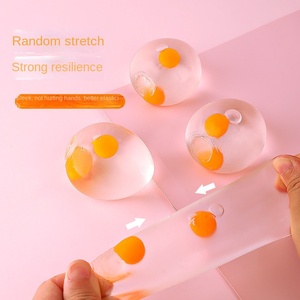 Venting Double Yellow <b>Egg</b> Transparent Simulation Decompression Children Pinch Music <b>Toy</b> Unisex Student Gift Wholesale Plastic - Product Image 3