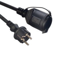 Prise Schuko standard VDE avec prise étanche à 2 pôles, rallonge extérieure 220V/16A, prise étanche IP44, cache-prise