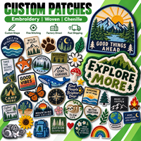 Écussons en chenille tissés brodés sur mesure, badges personnalisés avec logo, forme, taille et couleur, fabricant, livraison directe d'usine, échantillonnage rapide