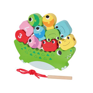 Equilibrio de madera Apilamiento Rompecabezas Juguete Juego de cuerdas Montessori para niños - Product Image 6