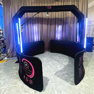 Multi-Functional Durable <b>Smart</b> Automatic 360 Photo Booth With Two <b>Ring</b> Light Photo Booth 360 Outdoor For Business - Product Image 1