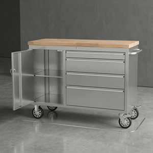 Armoire à outils en acier inoxydable 430 de 48 pouces, durable et robuste, anti-moisissure, pour atelier, vente directe usine - Product Image 1