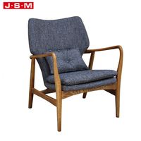 Mobilier français Hôtel Salon Monobloc Fauteuil en bois jaune à dossier haut