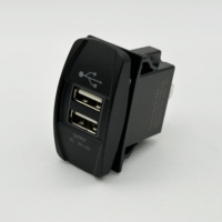 Prise USB double port avec interrupteur à bascule 5V 4.8A pour téléphones portables, tablettes, pads