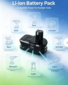 <span class=keywords><strong>Batterie</strong></span> lithium-ion rechargeable 18V 5AH pour outils électriques, appareil photo et jeux, compatible Acer - Product Image 1