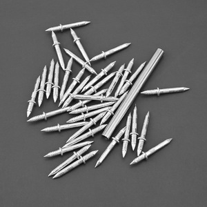 Clou de finition à tête de 3 mm, tige barbelée de 28 mm de long, pointe acérée, en acier laminé à froid, pour l'étanchéité des plinthes - Product Image 2