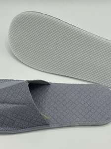 व्यक्तिगत लक्जरी होटल कस्टम बाथरूम विरोधी पर्ची डिस्पोजेबल गैर-बुने वाले वाफ़ल वीव नरम हल्के चप्पल चप्पल - Product Image 5