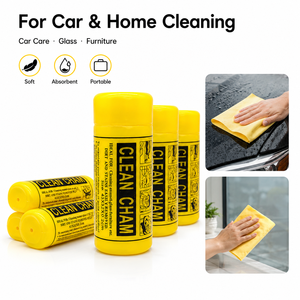 Toalla de gamuza PVA en tubo amarillo, paño de limpieza suave, absorbente y reutilizable para vidrios de automóviles y muebles - Product Image 4