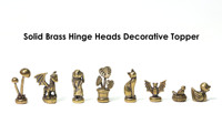 BECORA mignon Mini animaux et plantes Figurine charnière tête décor en laiton massif charnière magnétique tête Topper pour porte charnière décor