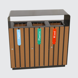 Contenedor <span class=keywords><strong>de</strong></span> <span class=keywords><strong>Basura</strong></span> y Reciclaje Comercial para Exteriores, <span class=keywords><strong>Cubo</strong></span> <span class=keywords><strong>de</strong></span> <span class=keywords><strong>Basura</strong></span> Público <span class=keywords><strong>de</strong></span> Madera <span class=keywords><strong>con</strong></span> <span class=keywords><strong>Tres</strong></span> <span class=keywords><strong>Compartimentos</strong></span>, Contenedor <span class=keywords><strong>de</strong></span> Residuos para Parques, Calles y Carreteras - Product Image 3