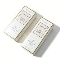 Boîte en carton personnalisée OEM avec estampage à chaud doré et paillettes, emballage haut de gamme en papier blanc pour cosmétiques, cadeaux, luxe, vente au détail, soins de la peau, magnétique