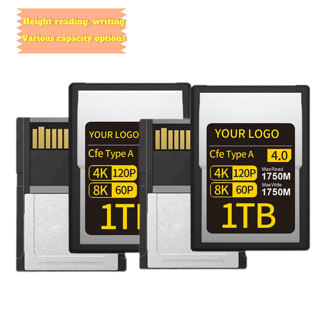 Wholesale Factory Cfexpress Type B SD Card 128Gb 256Gb 512Gb up to 1750Mb/S Professional Memory Card Cfe Card for 8K Hd Video