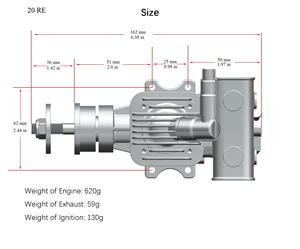 RCGF Stinger mesin bensin, 20CC Re <span class=keywords><strong>2</strong></span> tak mesin bensin pesawat RC <span class=keywords><strong>2</strong></span> siklus Stinger mesin 20cc sayap tetap - Product Image 6