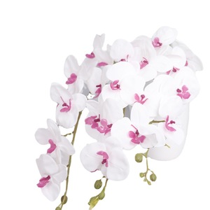 Orquídea Phalaenopsis Artificial de 9 Cabezas, Tallo Único, Alta Simulación, PU, Decoración de Boda, Estilo Nórdico, Arreglo Floral de Mesa - Product Image 4