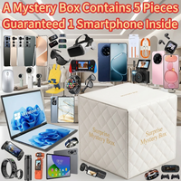 Boîte mystère technologique 5 pièces avec smartphone garanti, téléphone 5G, boîtier TV intelligent, caméra d'action, pistolet de massage et autres articles électroniques aléatoires