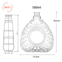 Fabricant chinois du Shandong, bouteille en verre de luxe Super Flint 500ml pour spiritueux de tequila, diffuseur, avec logo personnalisé OEM, haute qualité, le meilleur