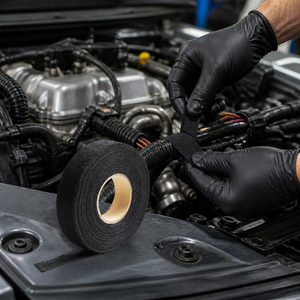 <span class=keywords><strong>Ruban</strong></span> <span class=keywords><strong>adhésif</strong></span> non tissé en tissu PET découpé à la presse, résistant aux hautes températures, pour faisceaux de câbles automobiles - Product Image 2