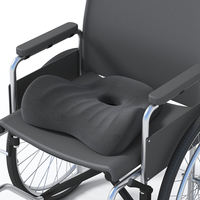 Coussin de fauteuil roulant en mousse à mémoire de forme, anti-escarres, avec trou central, orthopédique, housse amovible et lavable, idéal pour les longues sessions au bureau