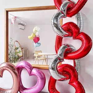 Palloncino in Alluminio a Forma di Cuore Cavo da 40 Pollici Confezionato Singolarmente per Decorazioni di Compleanni, Matrimoni, San Valentino e Capodanno - Product Image 3